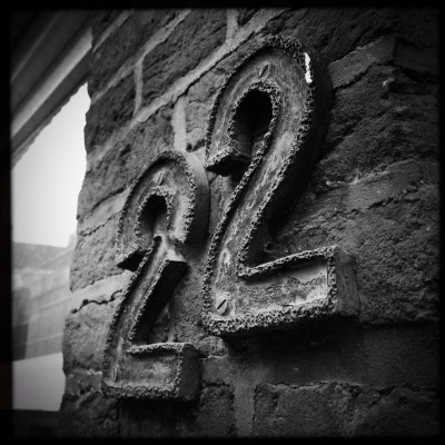 3D house number 22 in Amsterdam